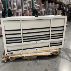 DALLAS LOCATION- AS IS! Husky Tool Storage 72 in. W x 24 in. D 18-Drawer Heavy Duty Adjustable Height Mobile Workbench Cabinet in Matte White