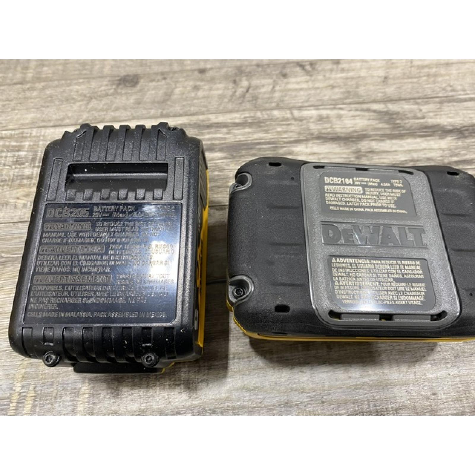 AS-IS DEWALT 20V MAX Lithium-Ion Starter Kit with 4.0 Ah and 5.0 Ah Batteries and Charger