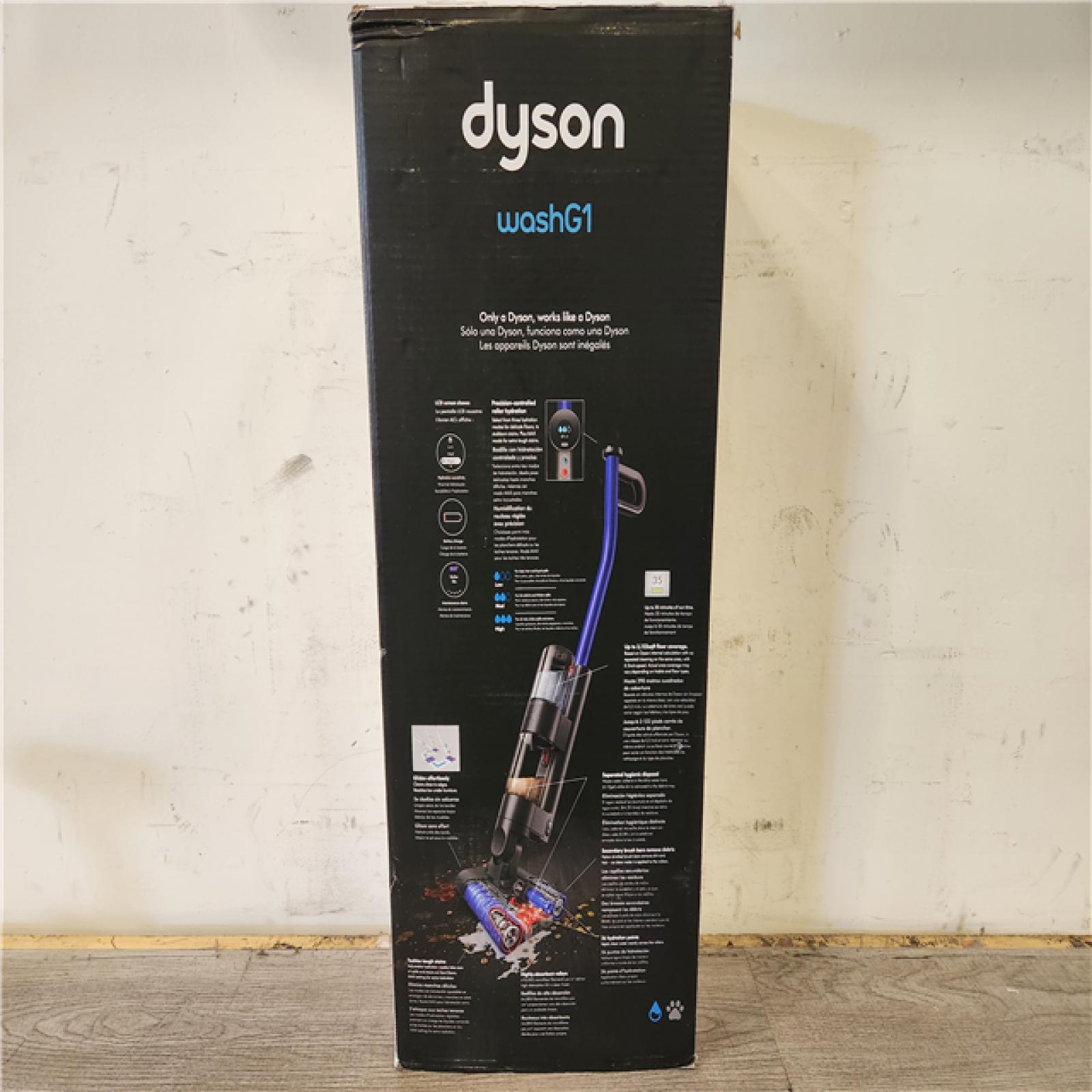 Phoenix Location AS-IS Dyson Wash G1 Wet Cordless Hard Floor Cleaner in Matte Black/Ultra Blue with Microfiber Motorized Rollers