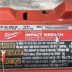 AS-IS Milwaukee FUEL 12V Lithium-Ion Brushless Cordless Stubby 1/2 in. Impact Wrench (Tool-Only)