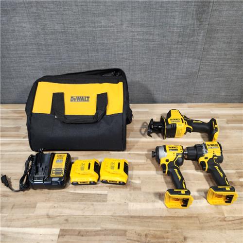 HOUSTON LOCATION - AS-IS DEWALT ATOMIC 20-Volt Lithium-Ion Cordless Brushless (3-Tool) Combo Kit