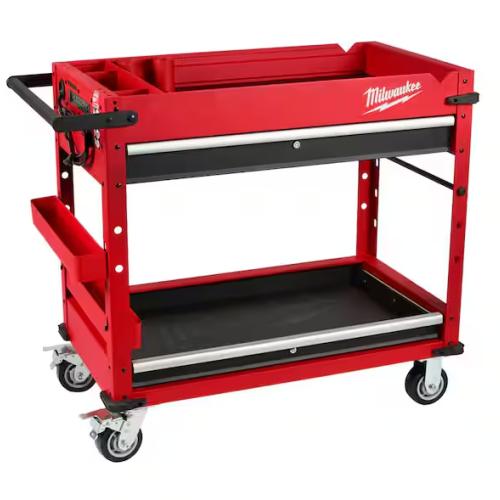DALLAS LOCATION -  Milwaukee 40 in. 2-Drawer Steel Work Cart