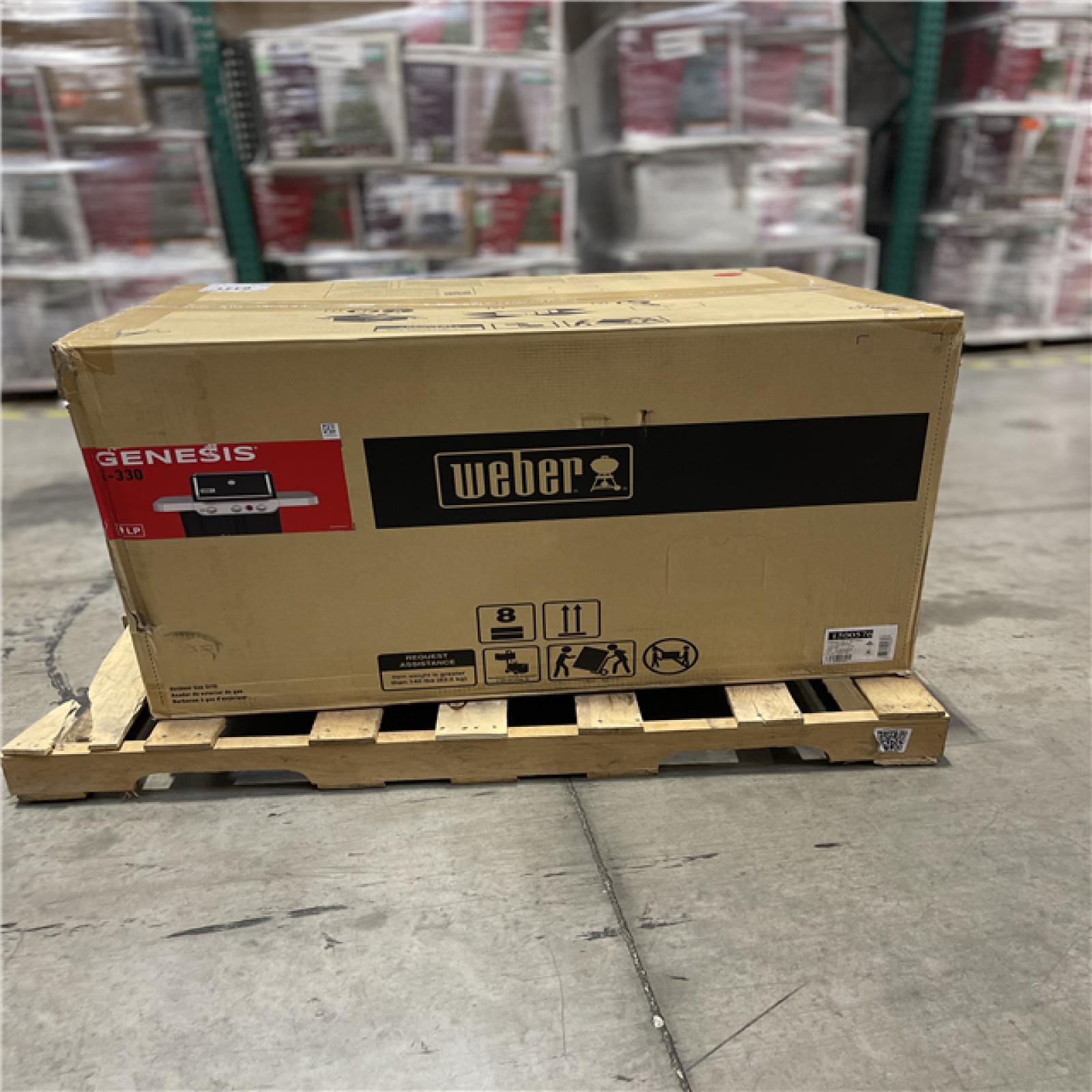 DALLAS LOCATION- Weber Genesis E-330 3-Burner Liquid Propane Gas Grill in Black with Large Sear Zone