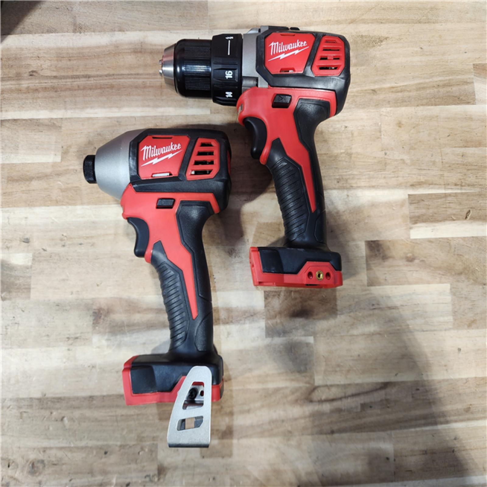 HOUSTON LOCATION - AS-IS Milwaukee 18V Lithium-Ion Cordless Drill Driver/Impact Driver Combo Kit