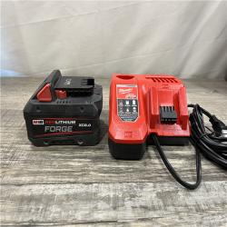 AS-IS Milwaukee 18-Volt Lithium-Ion REDLITHIUM FORGE Starter Kit with 8.0Ah Battery and Rapid Charger