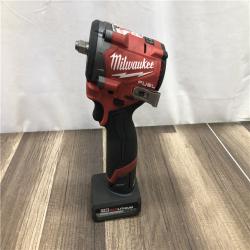 AS-IS Milwaukee FUEL 12V Li-Ion Brushless Cordless Stubby 3/8 in. Impact Wrench Kit