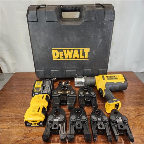 Good DEWALT 20V MAX Lithium-Ion Brushless Cordless Press Tool Kit w/ Hard Case And 6 Clamps