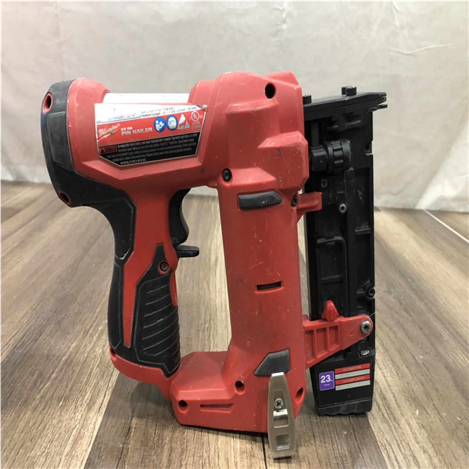 AS-IS Milwaukee 12-Volt 23-Gauge Lithium-Ion Cordless Pin Nailer (Tool-Only)