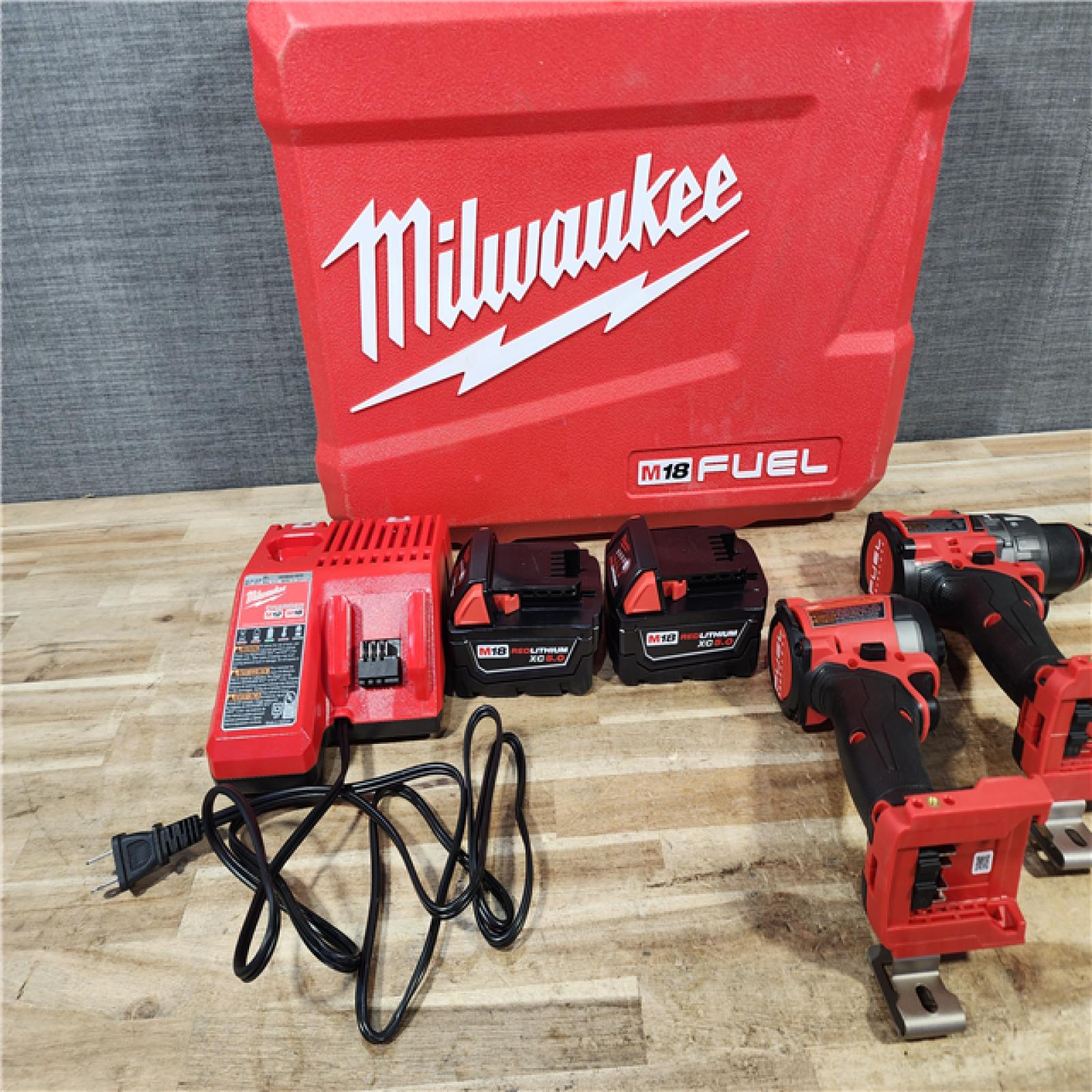 HOUSTON LOCATION - AS - IS Milwaukee FUEL 18V Lithium-Ion Brushless Cordless Hammer Drill and Impact Driver Combo Kit