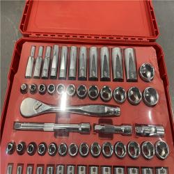 AS-IS - Milwaukee 3/8 in. Drive SAE/Metric Ratchet and Socket Mechanics Tool Set (56-Piece)