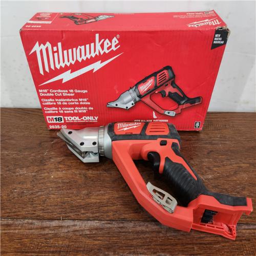 AS-IS Milwaukee M18 Lithium-Ion Cordless 18-Gauge Double Cut Metal Shear (Tool-Only)