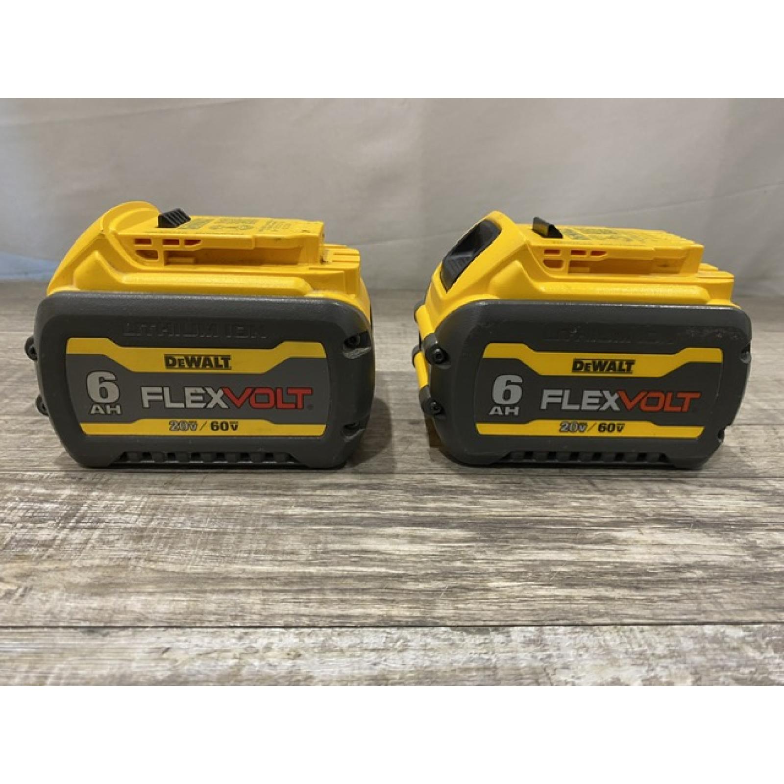 AS-IS DEWALT FLEXVOLT 20V/60V MAX Lithium-Ion 6.0Ah Battery Pack (2 Pack)