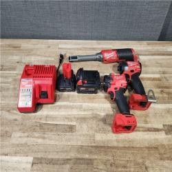 HOUSTON LOCATION - AS - IS Milwaukee 3 Tool Combo Kit W/ (2) Battery & Charger