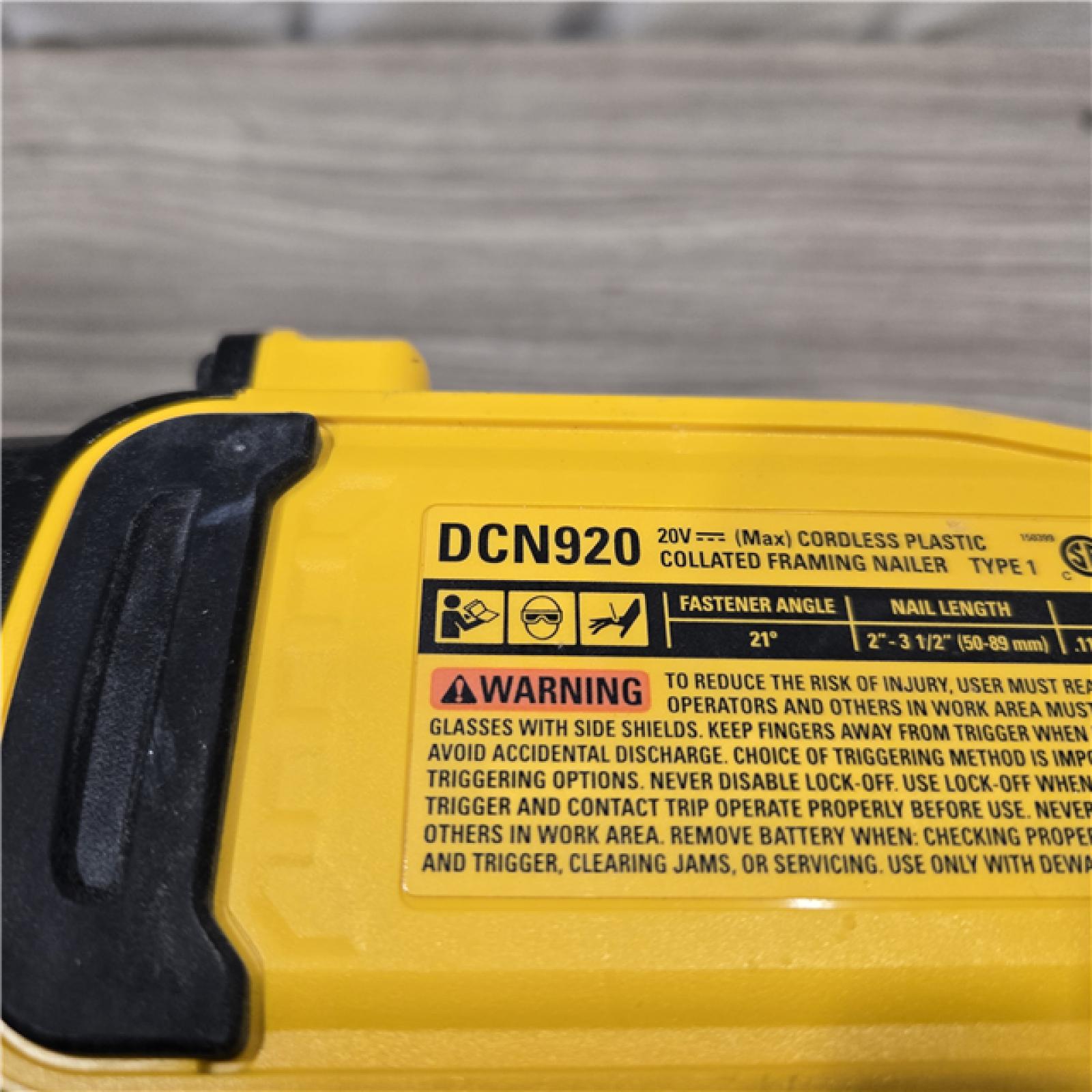 AS-IS DEWALT 20-Volt 21° Cordless Framing Nailer (Tool-Only)
