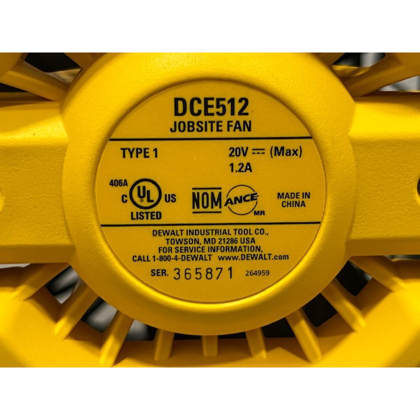 AS-IS DEWALT 20V MAX Jobsite Fan (Tool Only)