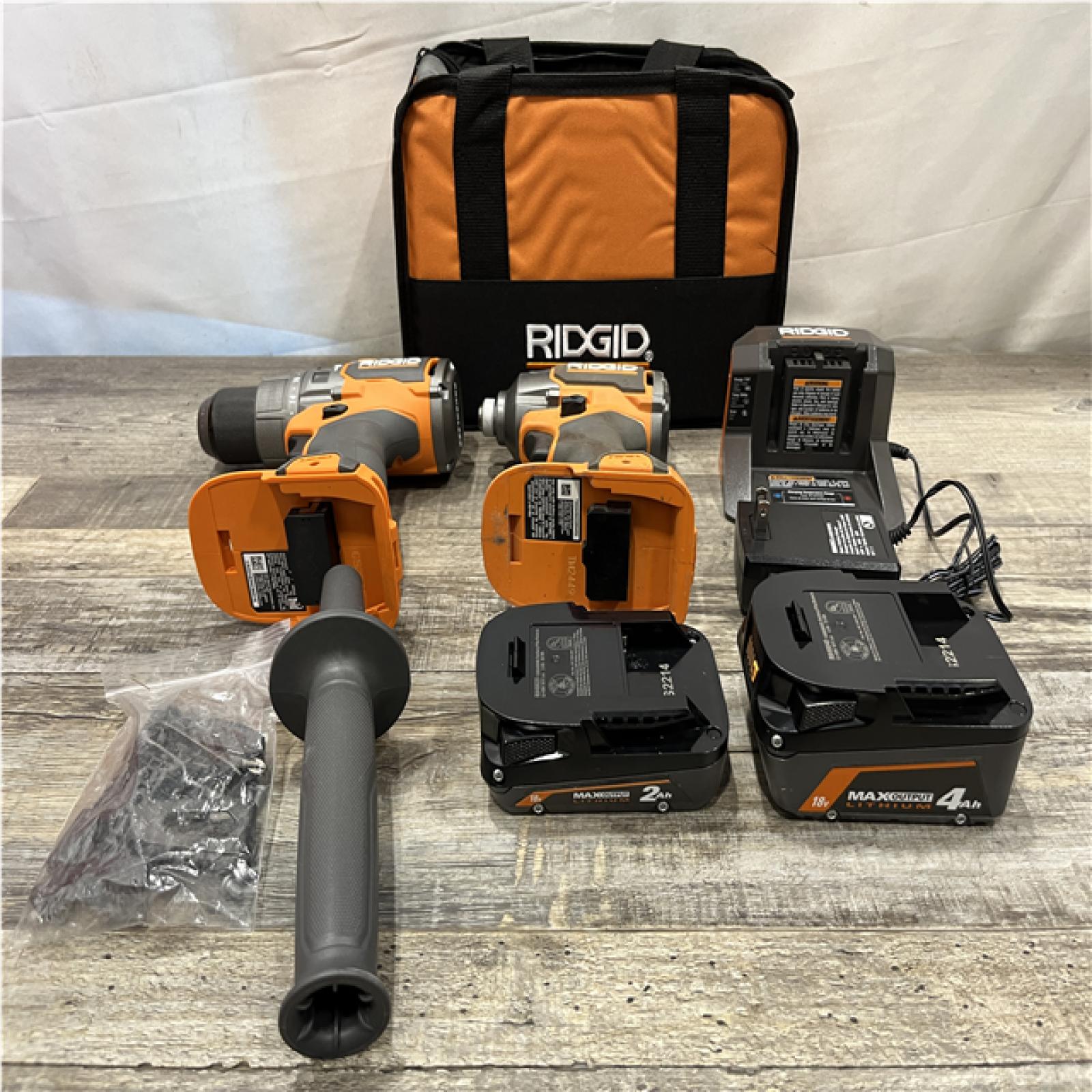 AS-IS RIDGID 18V Brushless Cordless 2-Tool Combo Kit