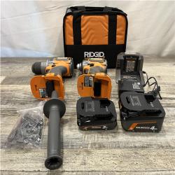 AS-IS RIDGID 18V Brushless Cordless 2-Tool Combo Kit