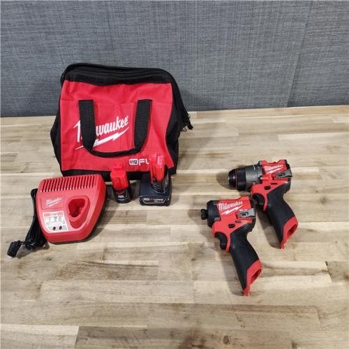 HOUSTON LOCATION - AS-IS (APPEARS LIKE NEW) Milwaukee 3497-22 12V Brushless Hammer Drill and Impact Driver Combo Kit