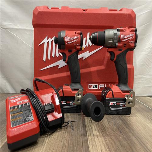 AS-IS Milwaukee  FUEL 18V Lithium-Ion Brushless Cordless Hammer Drill and Impact Driver Combo Kit
