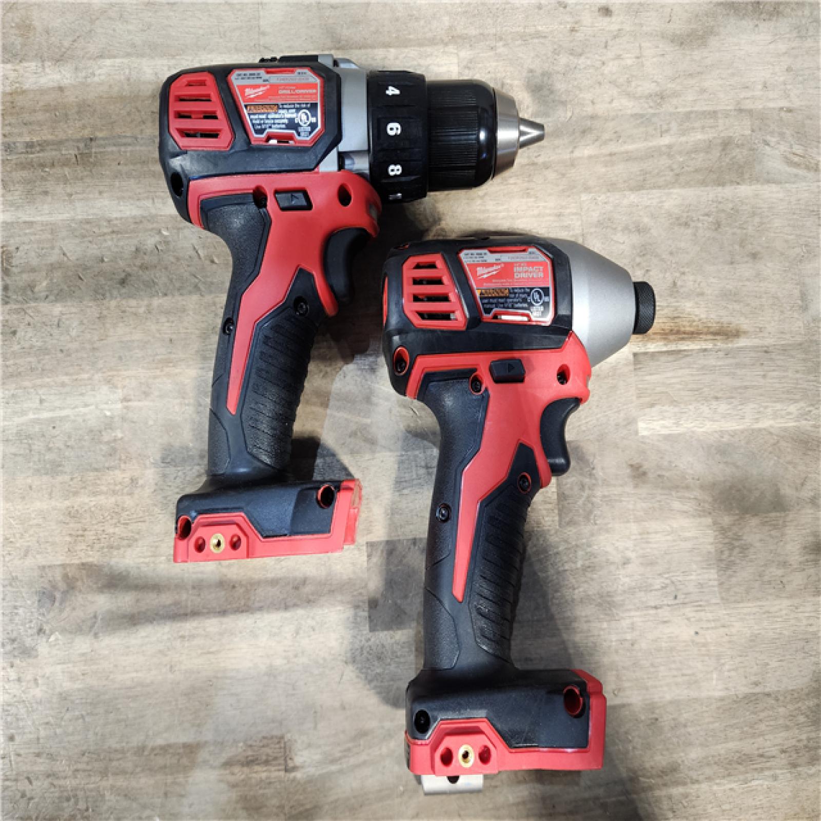 HOUSTON LOCATION - AS-IS Milwaukee 18V Cordless Brushed 2-Tool Drill/Driver and Impact Driver Kit