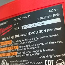 AS-IS Milwaukee SDS-MAX Demolition Hammer