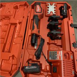 As-Is- Milwaukee 18V Lithium-Ion Cordless Short Throw Press Tool with 3 PEX Crimp Jaws Kit