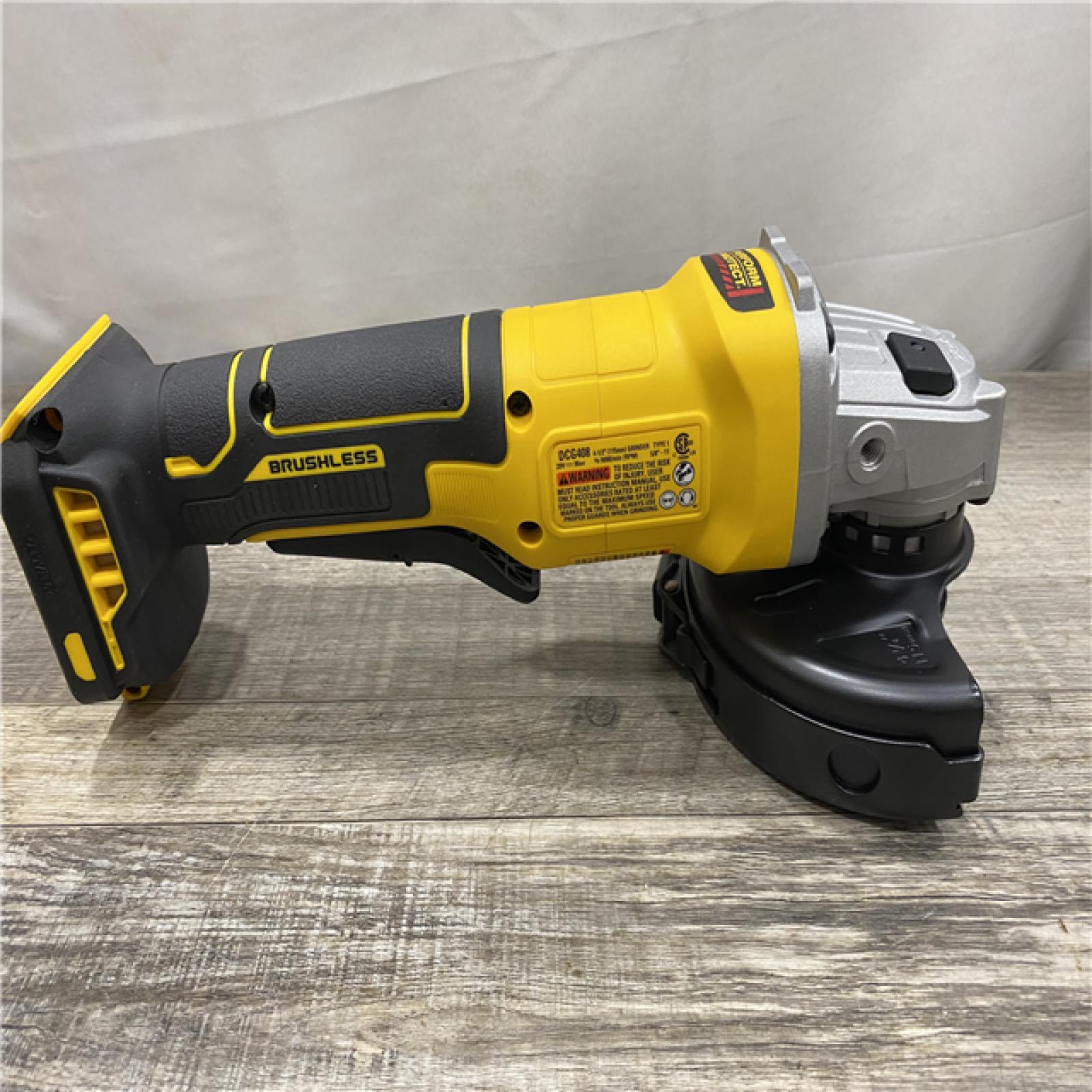 AS-IS DEWALT 20V MAX Cordless Brushless 4-1/2 in. Angle Grinder with Paddle Switch (Tool Only)