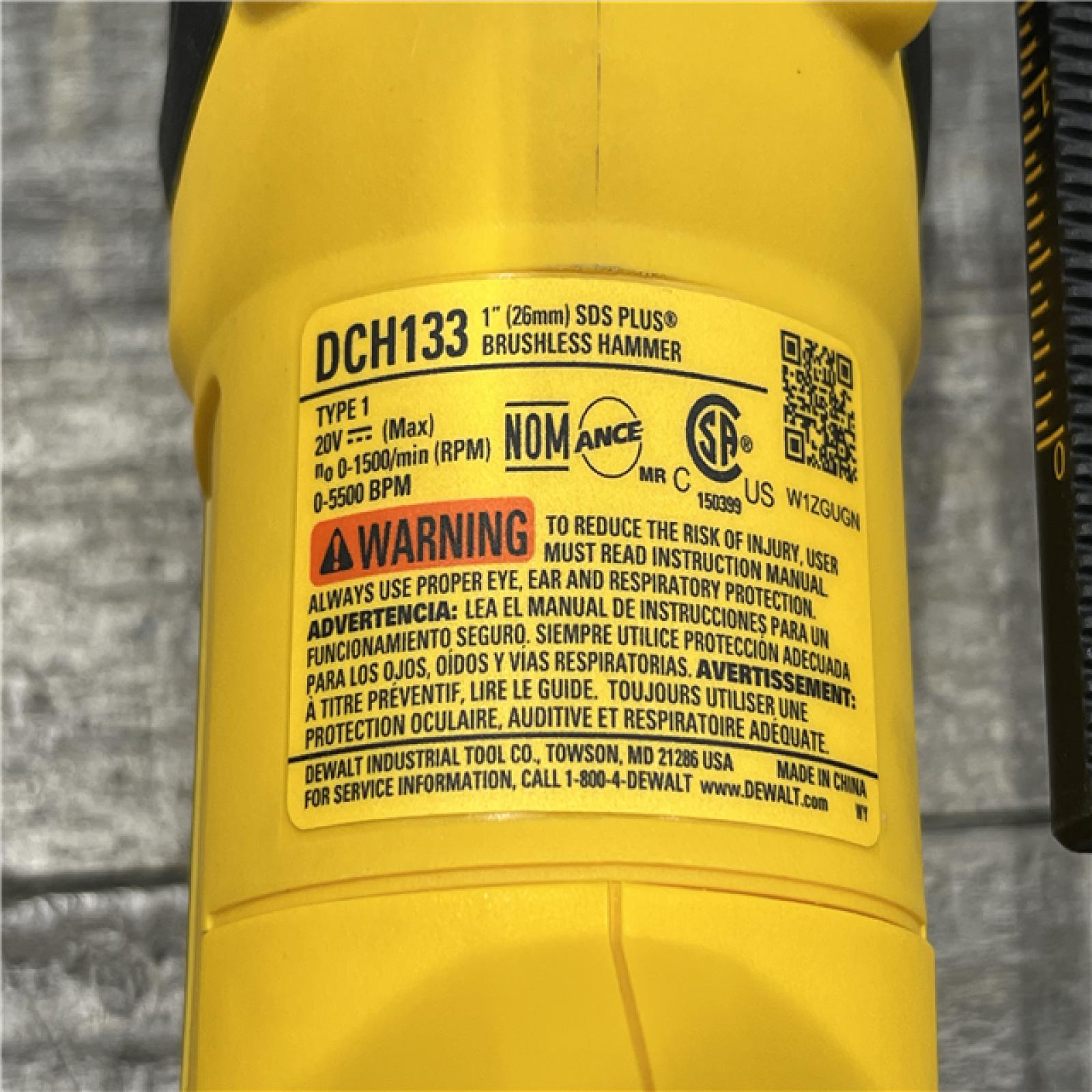 AS-IS DEWALT 20V MAX Cordless Brushless 1 in. SDS Plus D-Handle Concrete and Masonry Rotary Hammer (Tool Only)