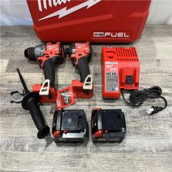 AS-IS Milwaukee FUEL 18V Lithium-Ion Brushless Cordless Hammer Drill and Impact Driver Combo Kit