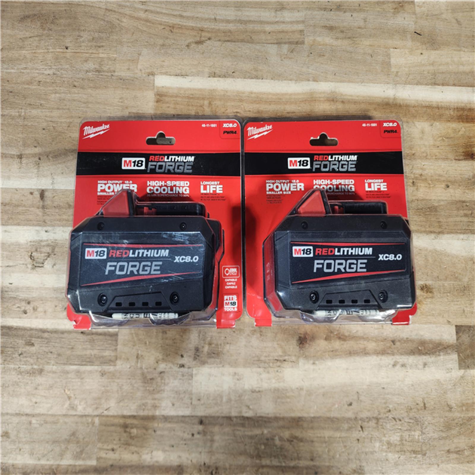 HOUSTON LOCATION - AS-IS (NEW) MILWAUKEE FORGE BATTERY QTY - 2