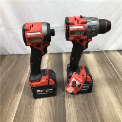 AS-IS Milwaukee  FUEL 18V Lithium-Ion Brushless Cordless Hammer Drill and Impact Driver Combo Kit