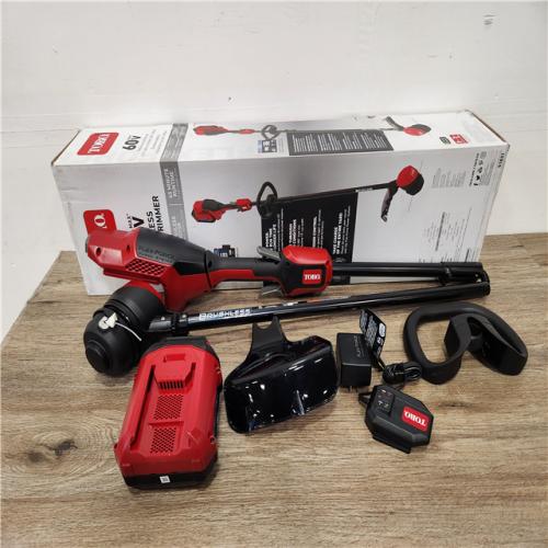 Phoenix Location NEW Toro Flex-Force 60-volt Max 15-in Straight Shaft Battery String Trimmer 2 Ah (Battery and Charger Included)