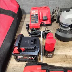 HOUSTON LOCATION - AS-IS MILWAUKEE 7 TOOL COMBO KIT W/ (2) BATTERY & CHARGER