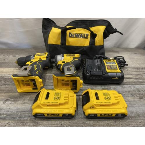AS-IS DEWALT ATOMIC 20-Volt MAX Lithium-Ion Cordless Combo Kit