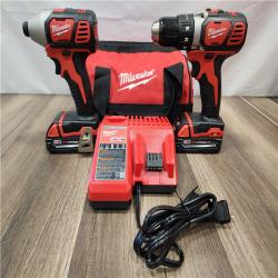 AS-IS- Milwaukee 18V Cordless Brushed 2-Tool Drill/Driver and Impact Driver Kit