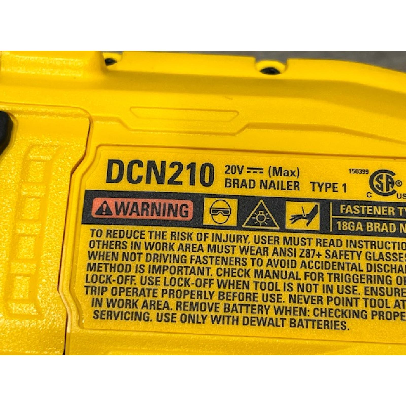 AS-IS DEWALT 20V MAX XR 18 Gauge Cordless Brad Nailer (Tool Only)