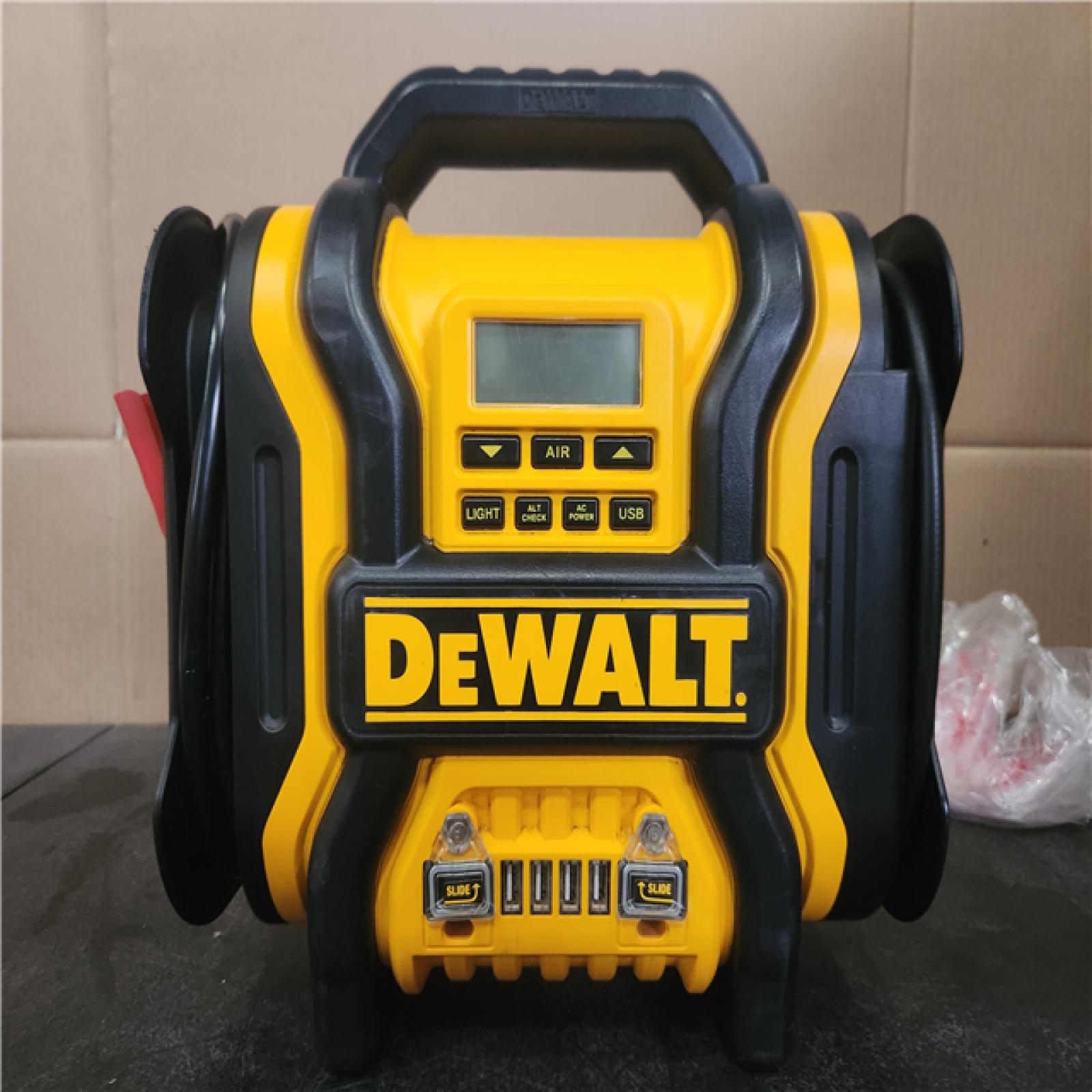 Phoenix LIKE NEW DEWALT 2000-Peak Amp Portable Jump Starter with Digital Compressor  USB and AC Power Bank
