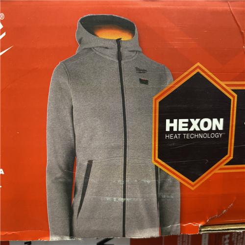 AS-IS Women's Large 12-Volt Lithium-Ion Cordless Gray Heated Jacket Hoodie Kit