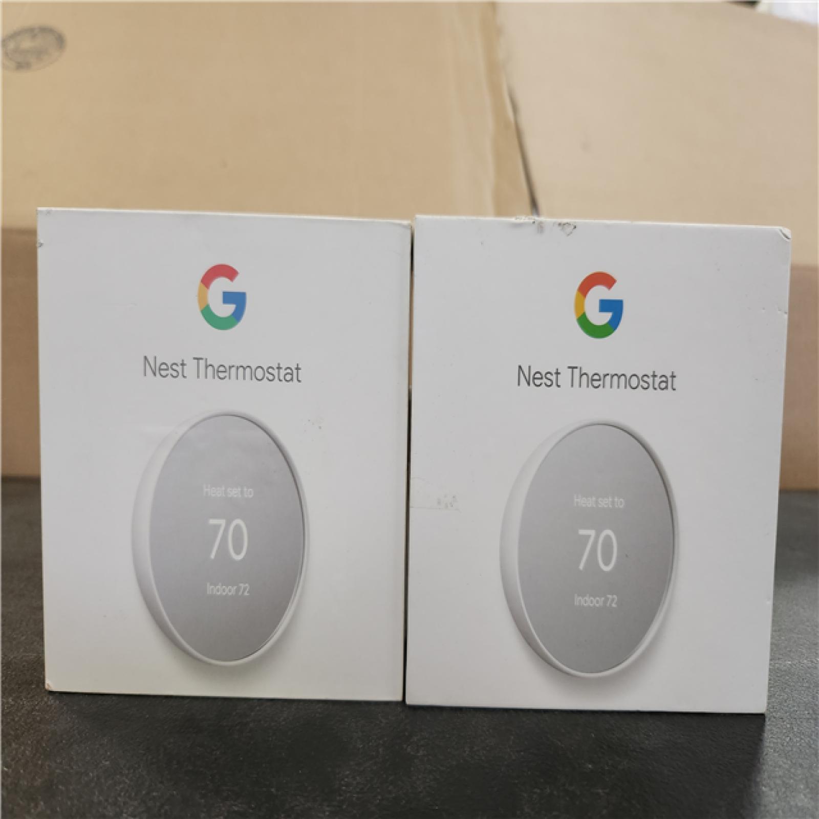 Phoenix AS-IS Google Nest Thermostat - Smart Programmable Wi-Fi Thermostat - (2-Pack)