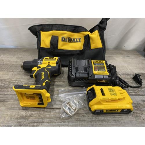 AS-IS DEWALT Atomic 20V Lithium-Ion Cordless Compact 1/2 in. Drill/Driver Kit