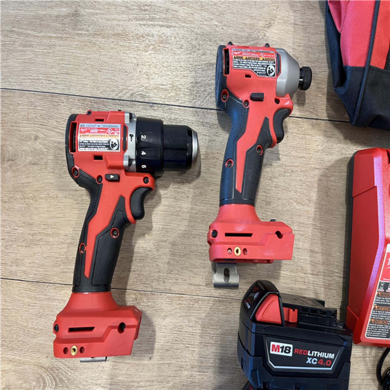 AS-IS Milwaukee 18-Volt Lithium-Ion Brushless Cordless Compact Hammer Drill/Impact Combo Kit