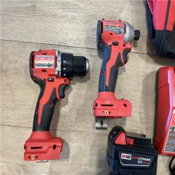 AS-IS Milwaukee 18-Volt Lithium-Ion Brushless Cordless Compact Hammer Drill/Impact Combo Kit