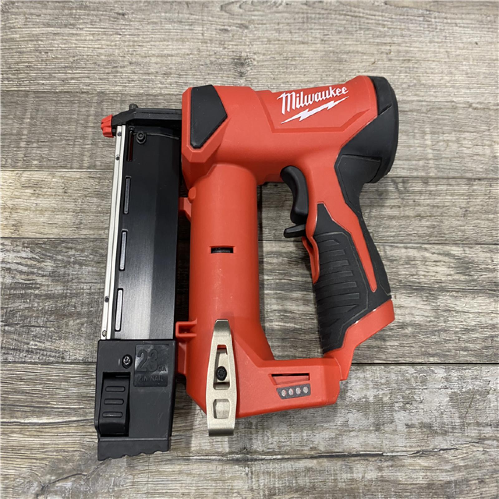 AS-IS Milwaukee 12-Volt 23-Gauge Lithium-Ion Cordless Pin Nailer (Tool-Only)