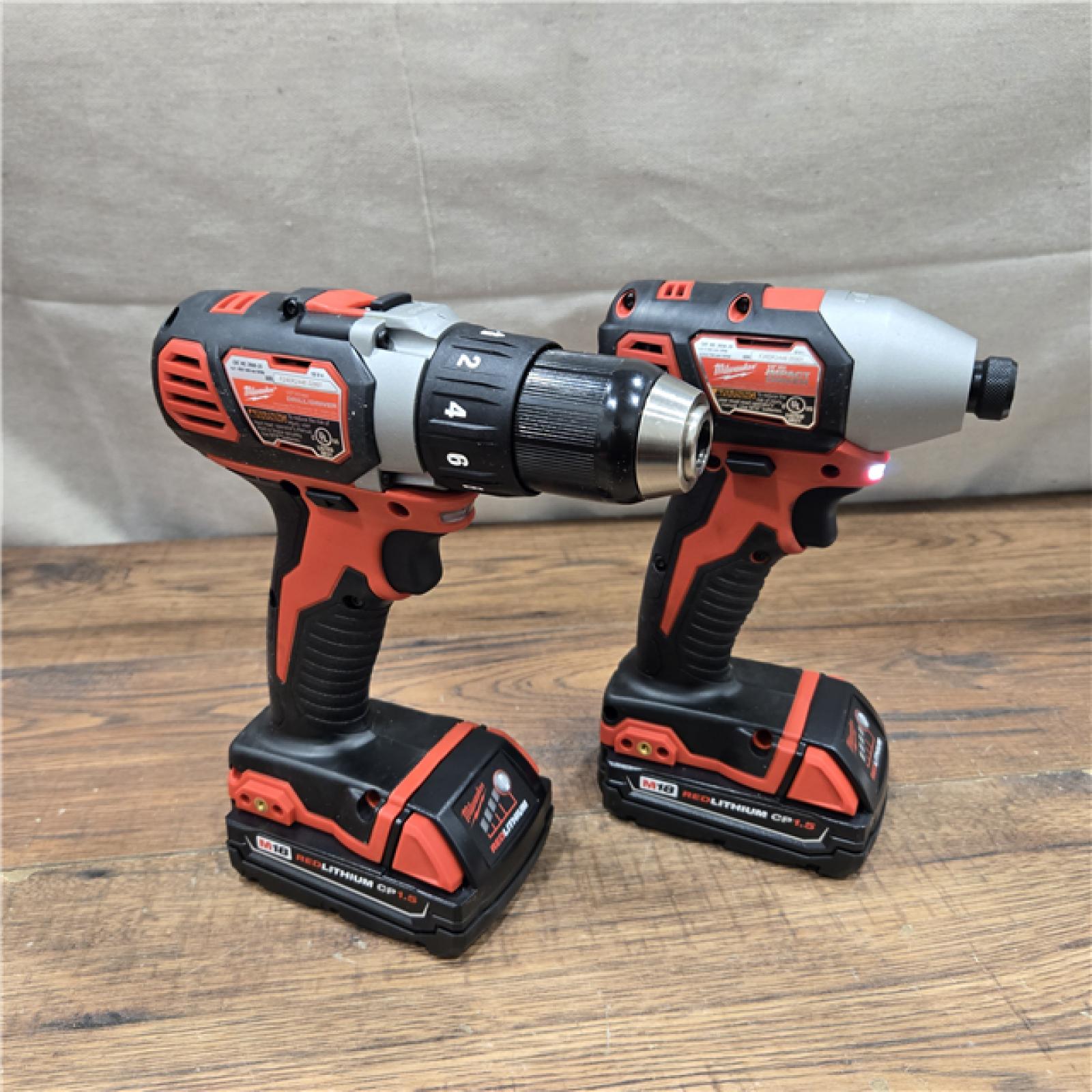 AS-IS Milwaukee 18V Cordless Brushed 2 Tool Drill/Driver and Impact Driver Kit