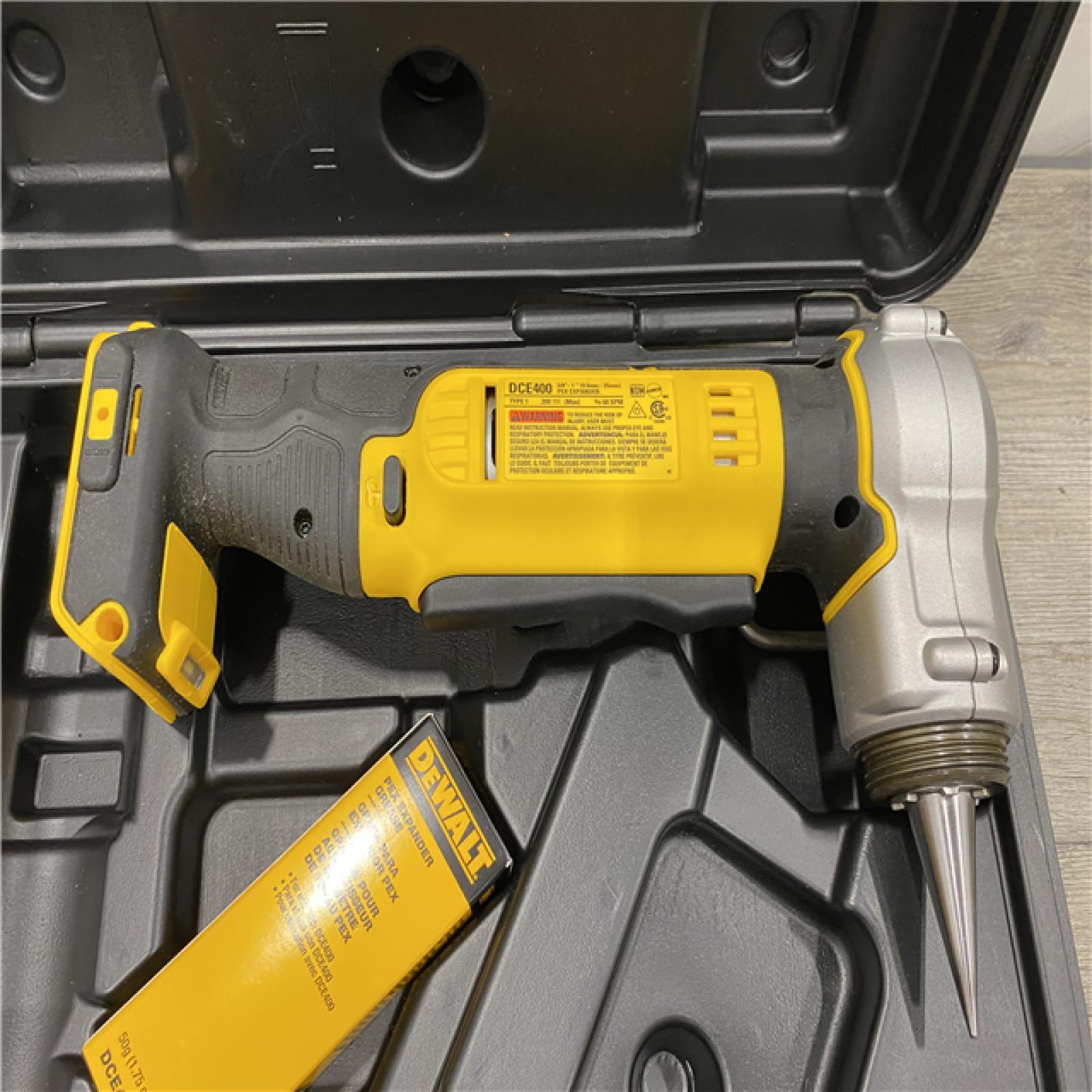 AS-IS DEWALT 20V MAX Cordless 1 in. PEX Expansion Tool  PEX Expander Grease and Case