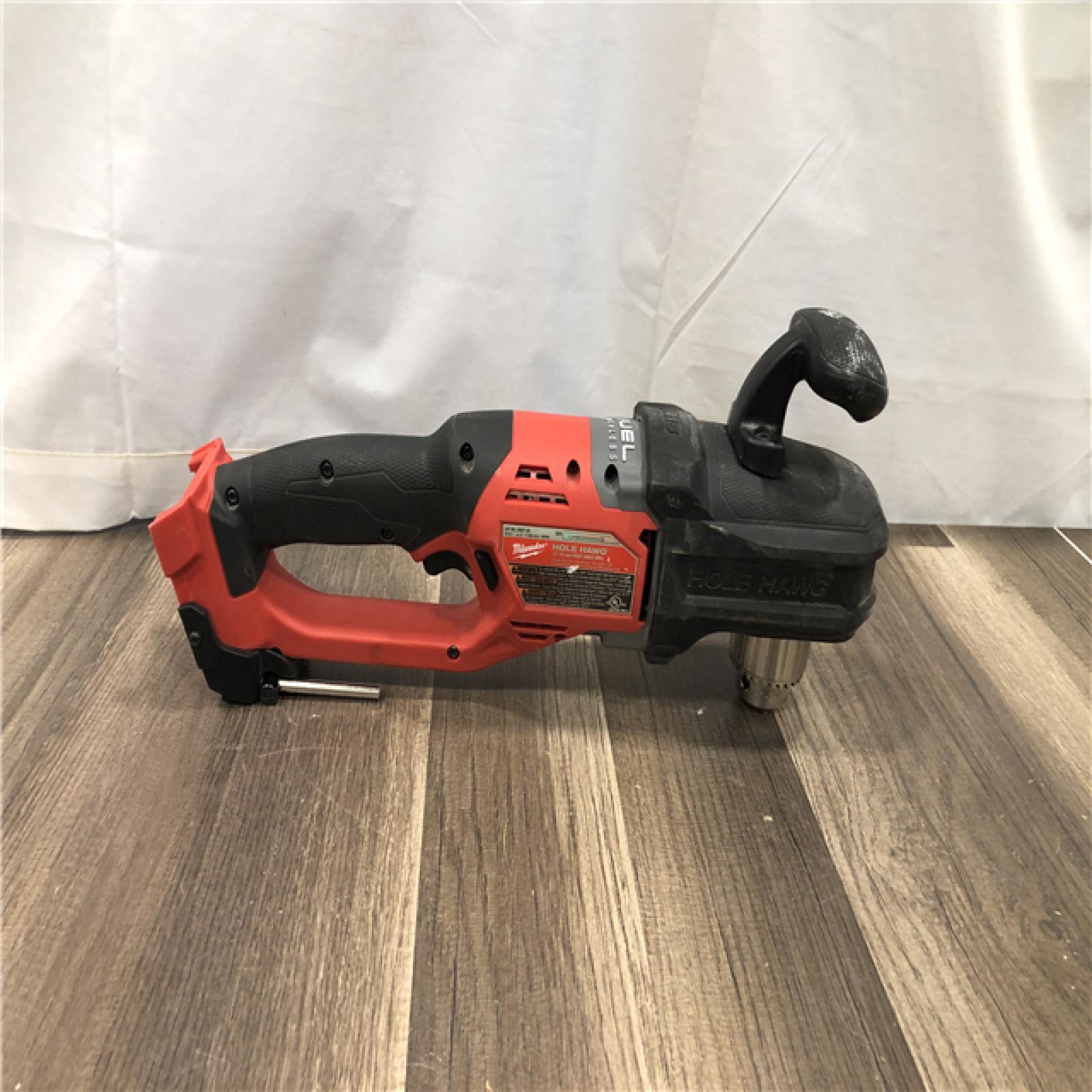 AS-IS Milwaukee  FUEL GEN II 18V Lithium-Ion Brushless Cordless 1/2 in. Hole Hawg Right Angle Drill (Tool-Only)
