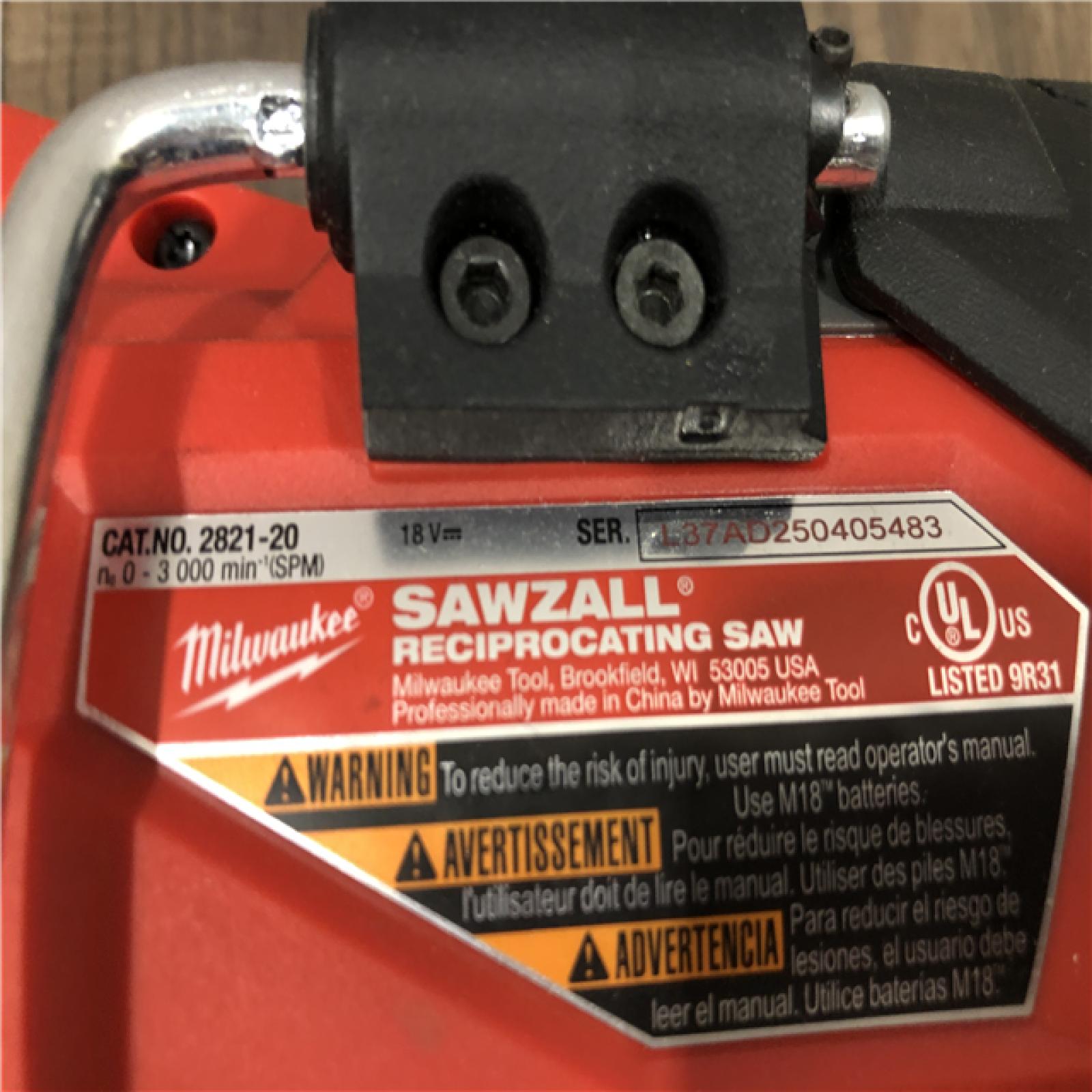 AS-IS Milwaukee FUEL GEN-2 18V Lithium-Ion Brushless Cordless SAWZALL Reciprocating Saw (Tool-Only)