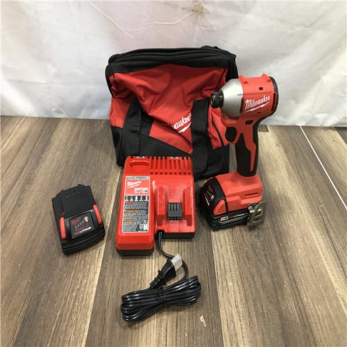 AS-IS Milwaukee  18V Lithium-Ion Brushless Cordless 1/4 in. Impact Driver Kit