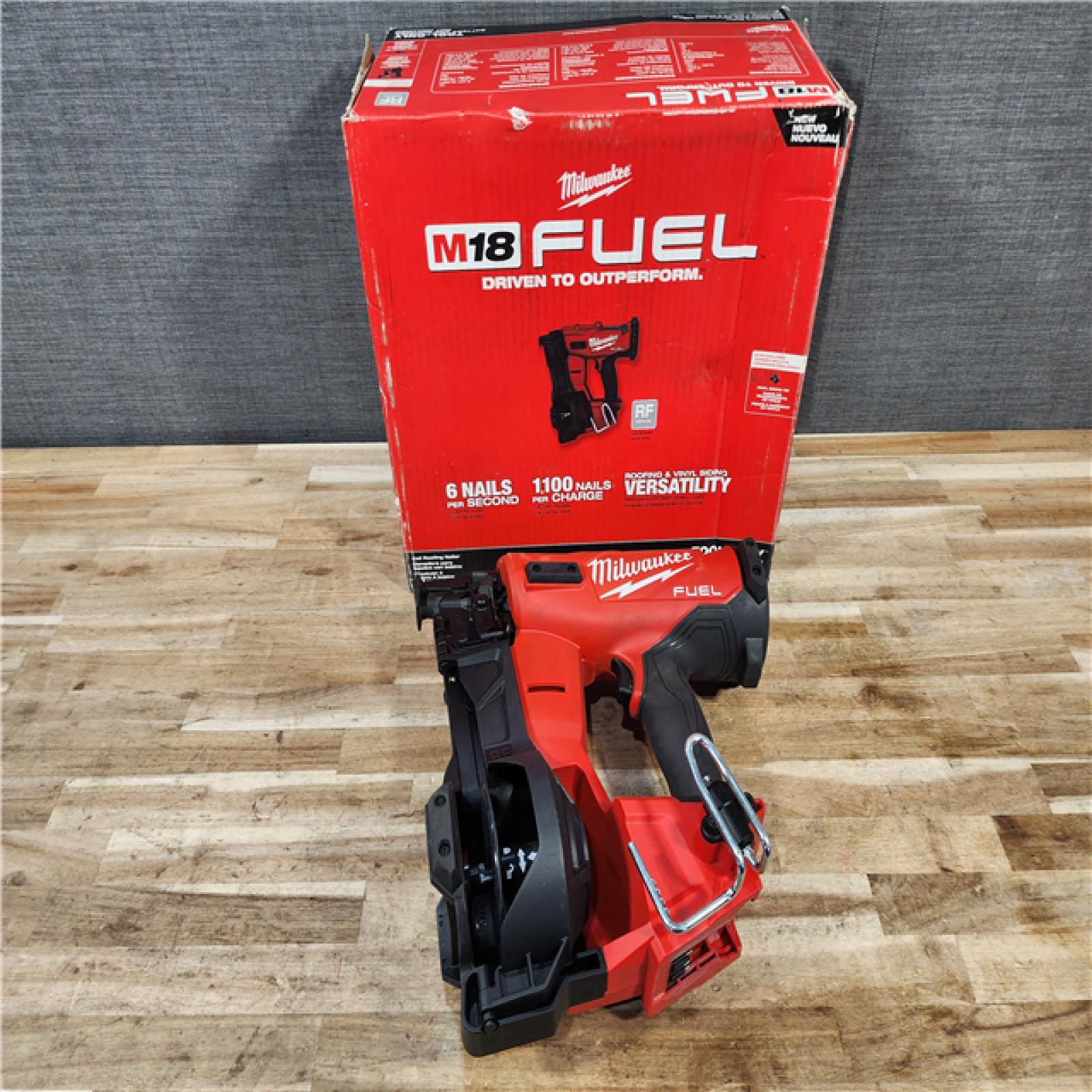 HOUSTON LOCATION - AS-IS Milwaukee FUEL 18-Volt Lithium-Ion Brushless Cordless Coil Roofing Nailer (Tool Only)