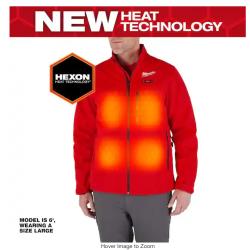 NEW! - Milwaukee Men's Large M12 12V Lithium-Ion Cordless TOUGHSHELL Red Heated Jacket Kit